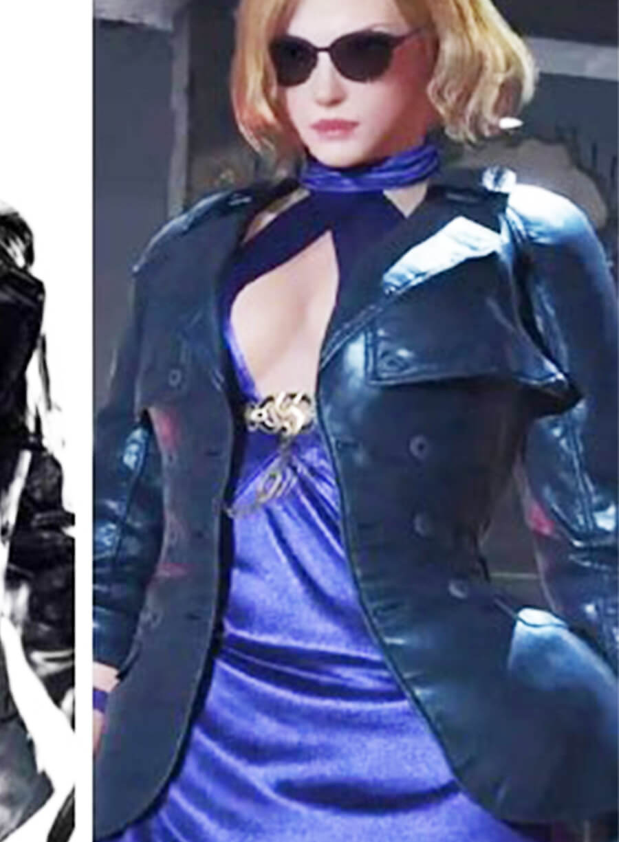 Tekken 8 Nina Williams Black Leather Jacket