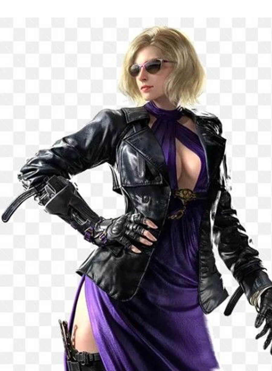 Tekken 8 Nina Williams Black Leather Jacket