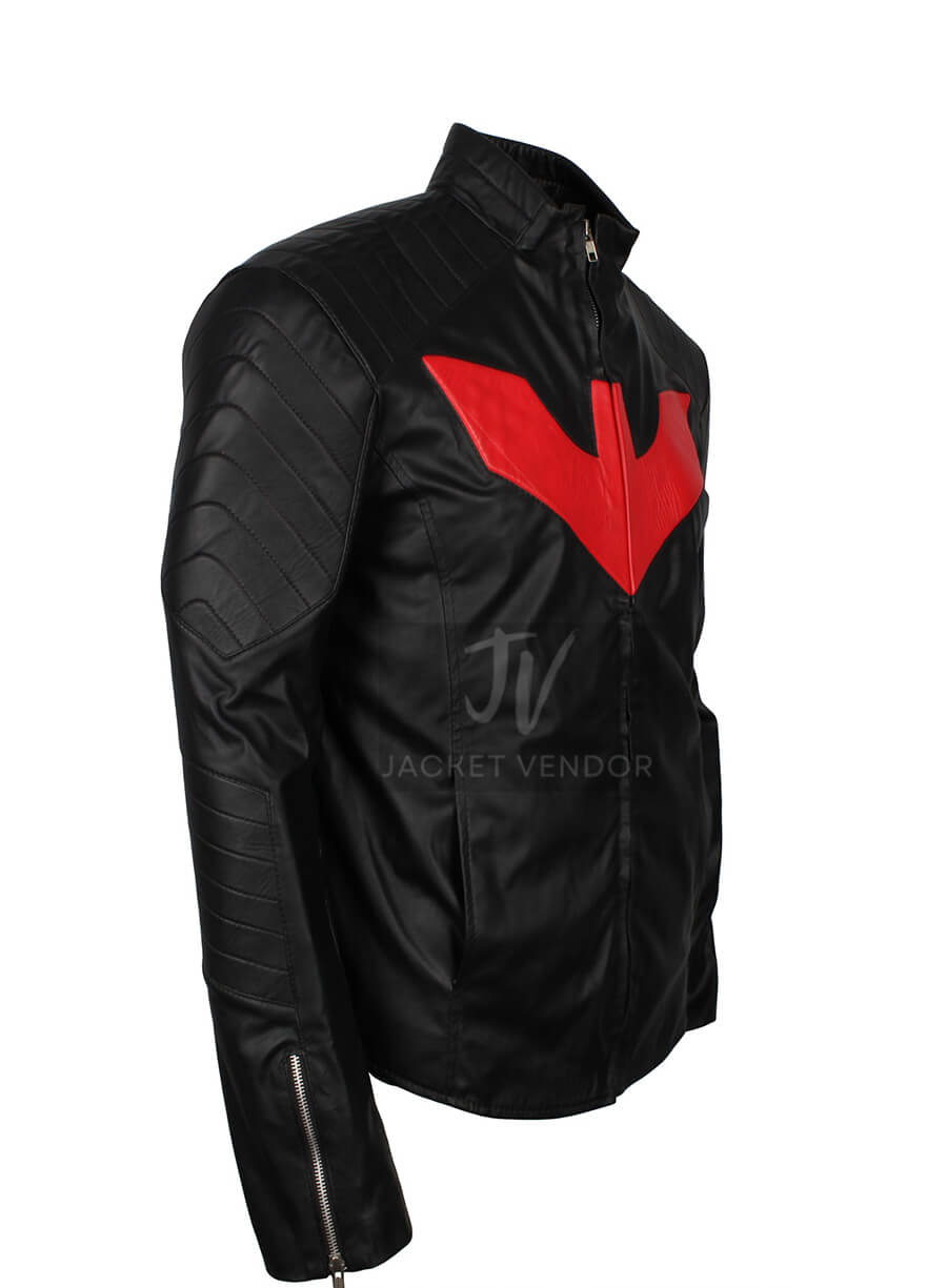 Terry McGinnis Batman Beyond Black Leather Jacket 
