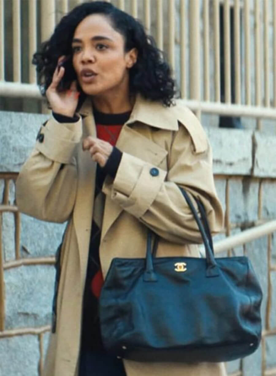 Tessa Thompson His & Hers 2026 Anna Andrews Beige Trench Coat