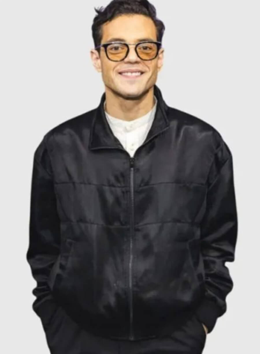 The Amateur 2025 Rami Malek Charles Black Jacket