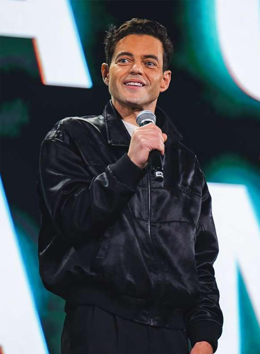 The Amateur 2025 Rami Malek Charles Black Jacket