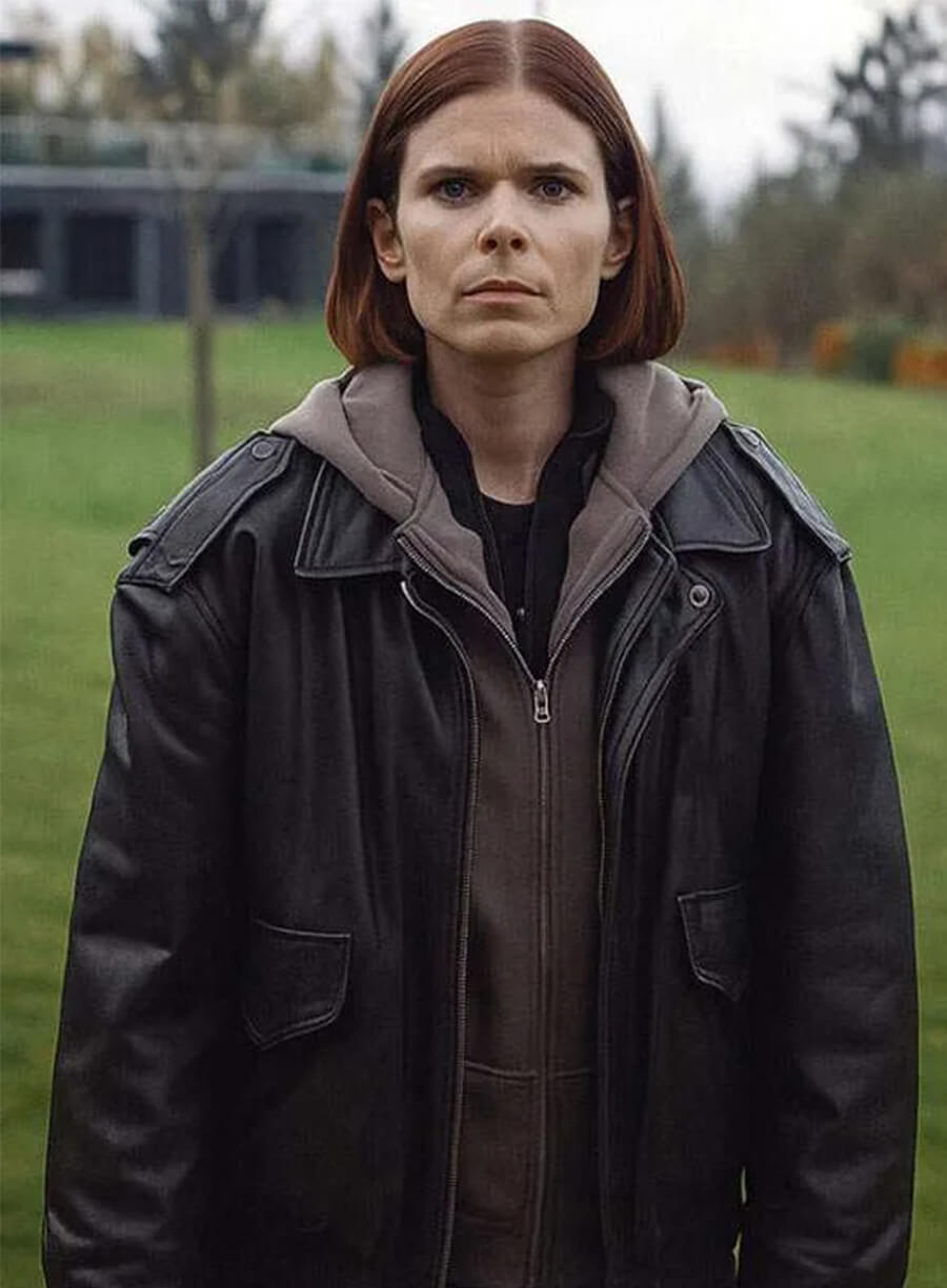 The Astronaut Kate Mara Sam Walker Black Leather Jacket