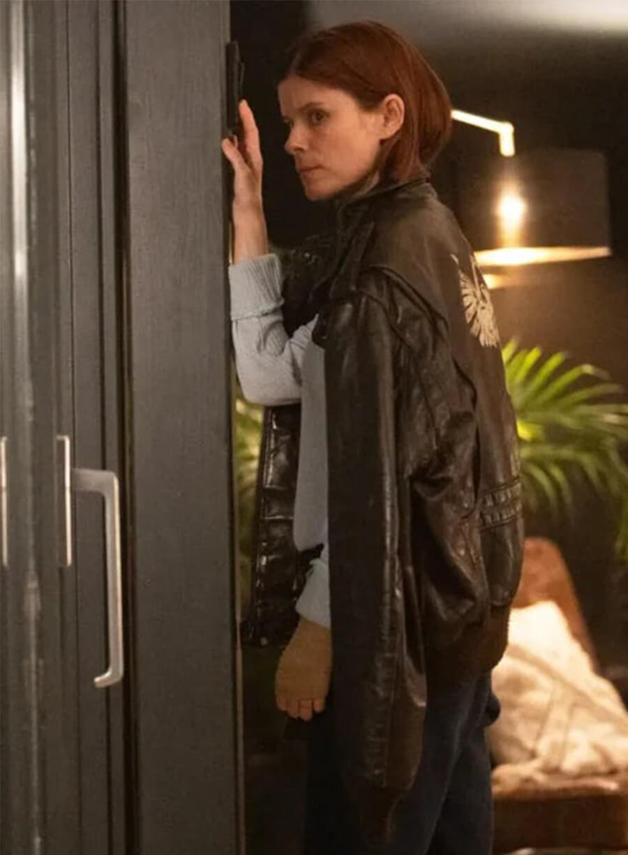 The Astronaut Kate Mara Sam Walker Black Leather Jacket
