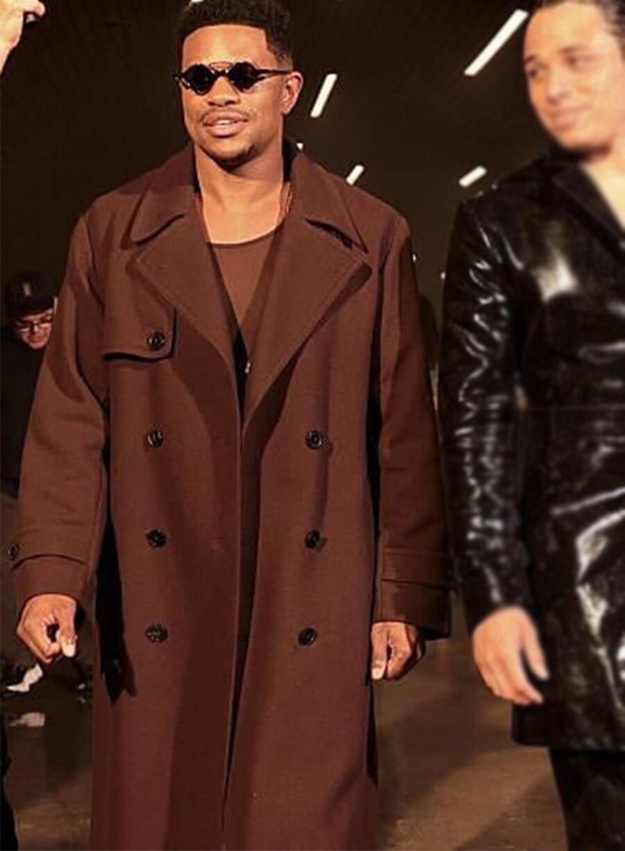 The Beauty 2026 Jeremy Pope Brown Wool Coat