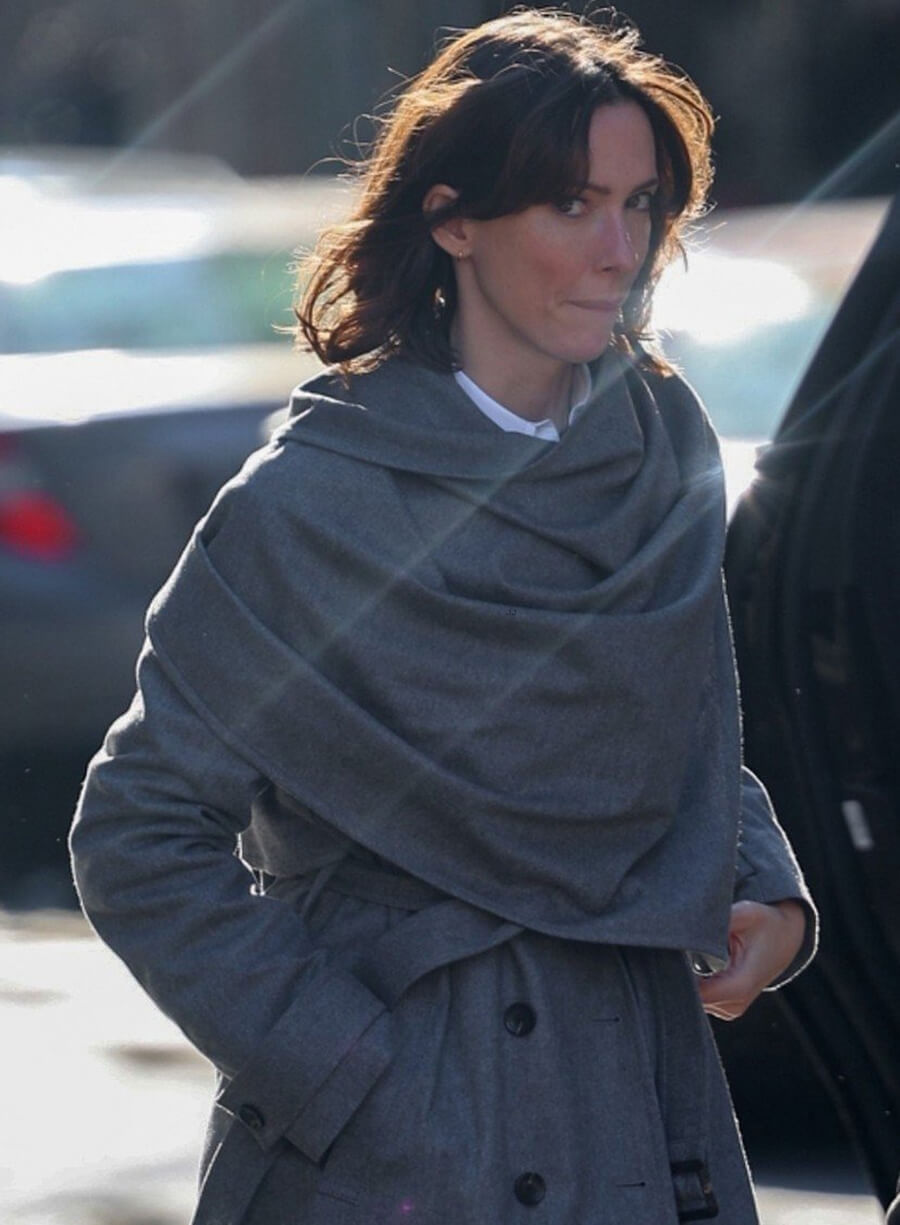 The Beauty Rebecca Hall Jordan Bennett Grey Coat