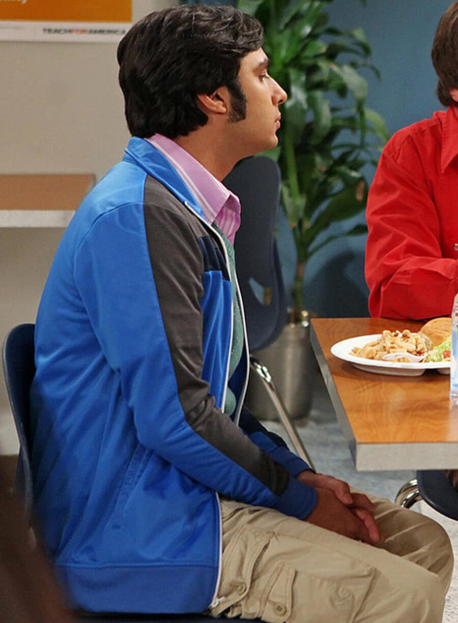 The Big Bang Theory Raj Blue Black Track Jacket