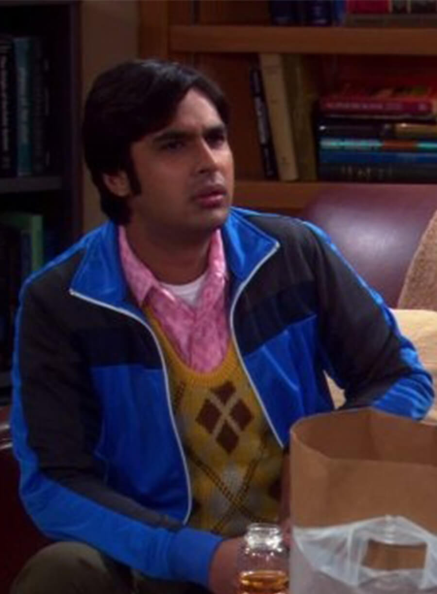 The Big Bang Theory Raj Blue Black Track Jacket