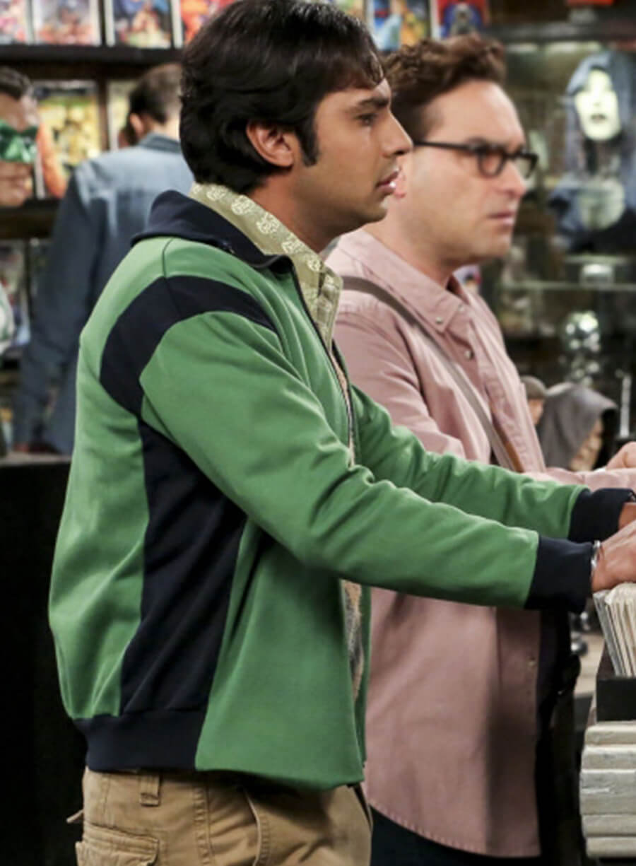 The Big Bang Theory Raj Koothrappali Green Black Jacket