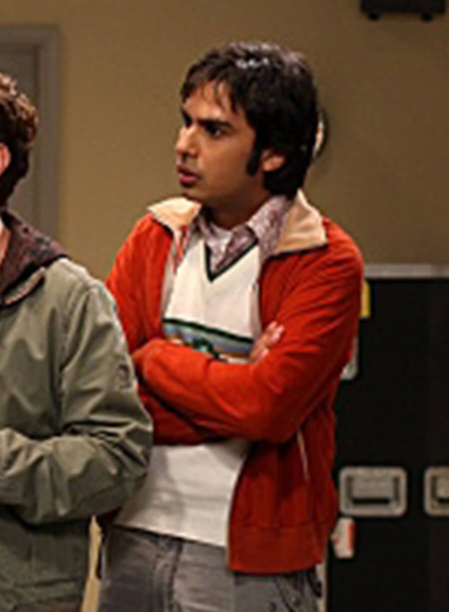 The Big Bang Theory Raj Koothrappali Orange Jacket 