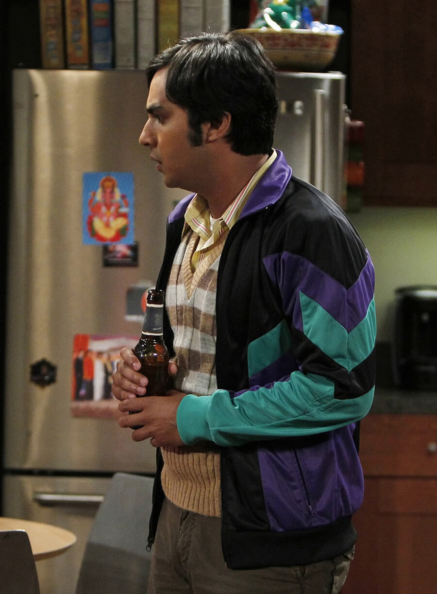 The Big Bang Theory Raj Purple Green Track Jacket 