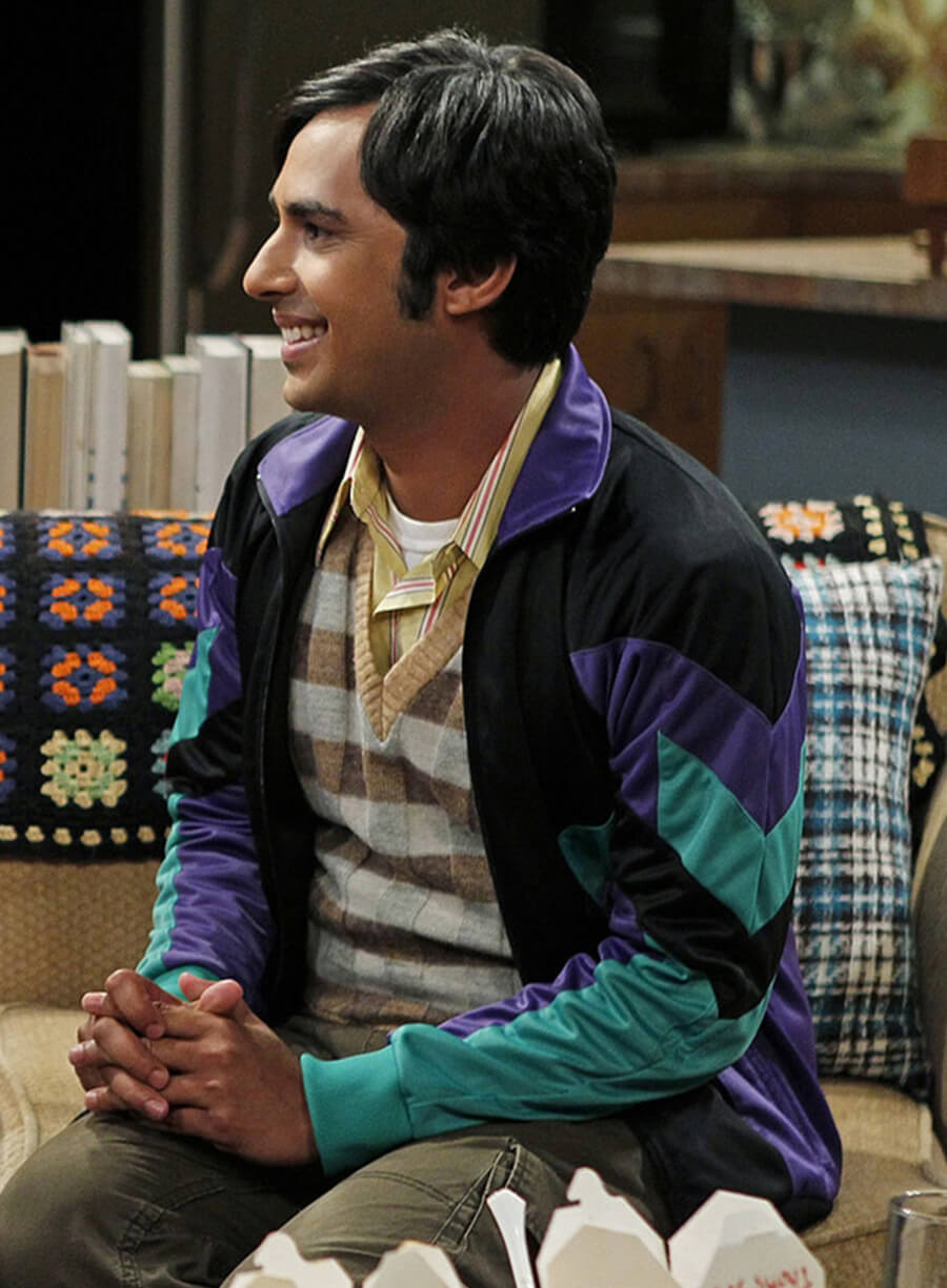 The Big Bang Theory Raj Purple Green Track Jacket 