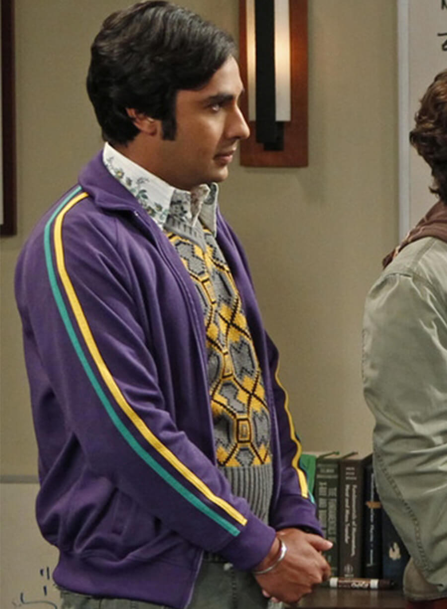 The Big Bang Theory Raj Purple Track Jacket