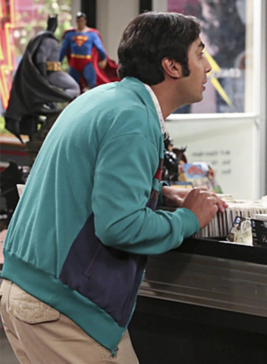 The Big Bang Theory Raj S08 Teal and navy Track Jacket