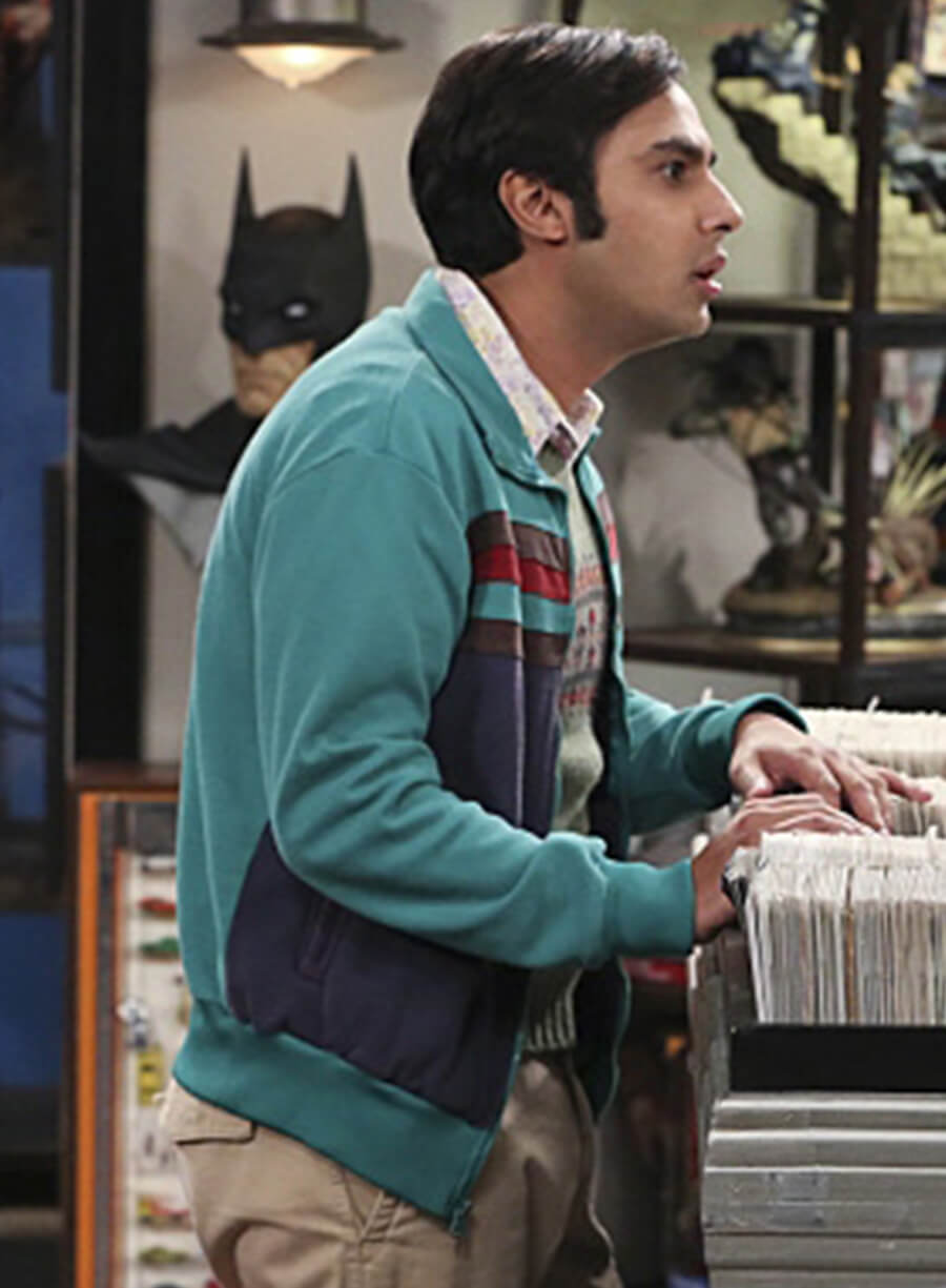 The Big Bang Theory Raj S08 Teal and navy Track Jacket