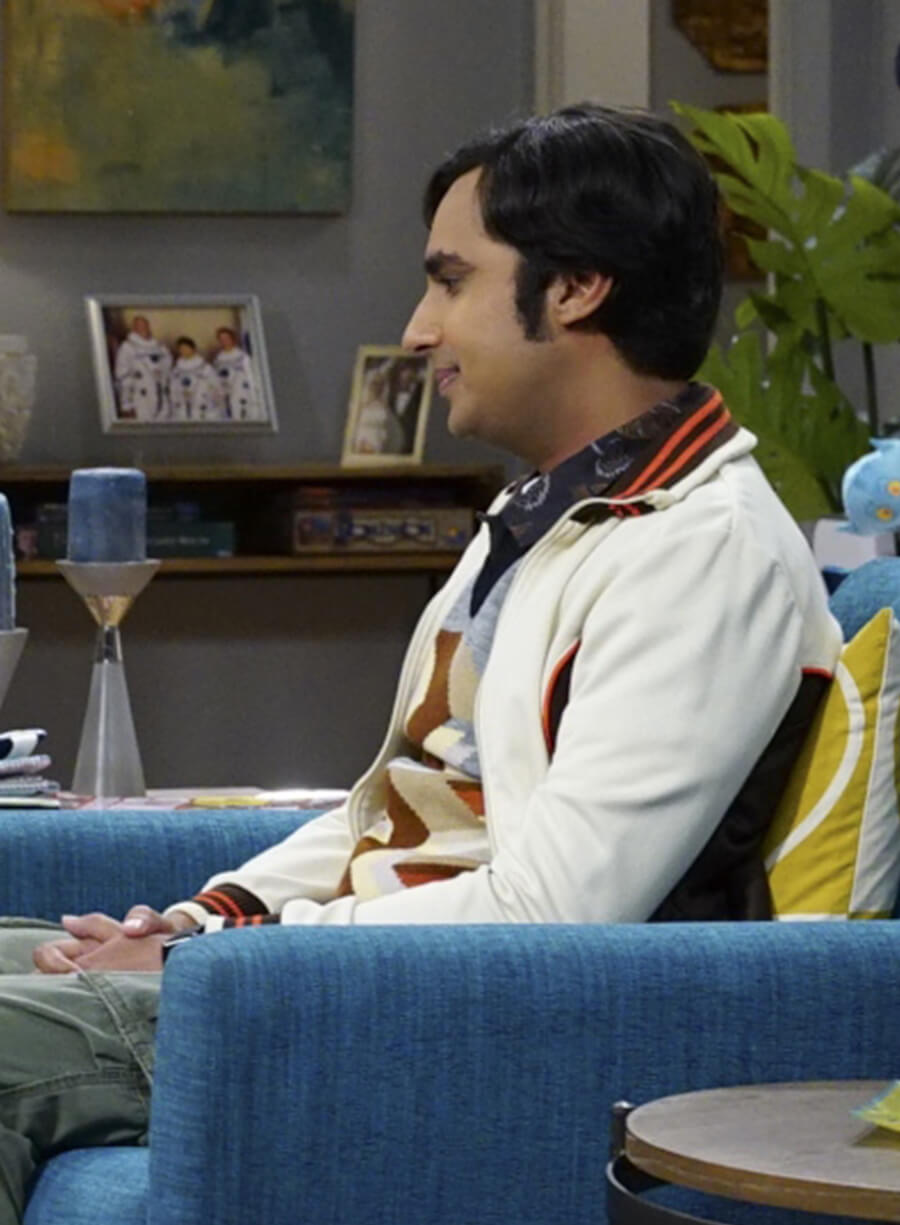 The Big Bang Theory Raj White Brown Track Jacket