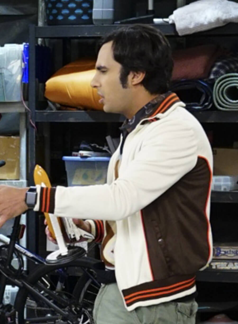 The Big Bang Theory Raj White Brown Track Jacket