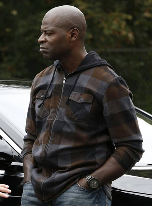 The Blacklist Dembe Zuma Plaid Hooded Jacket