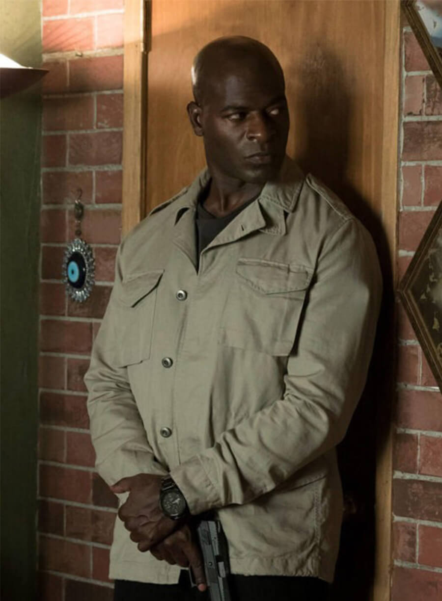 The Blacklist S04 Dembe Zuma Beige Cotton Jacket