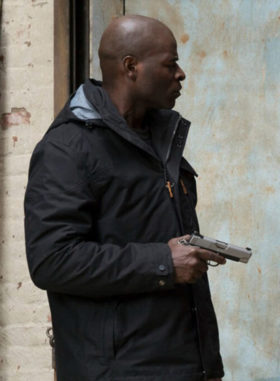 The Blacklist S04 Dembe Zuma Black Hooded Jacket