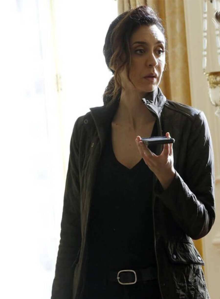 The Blacklist Season5 Samar Navabi Black Quilted Jacket