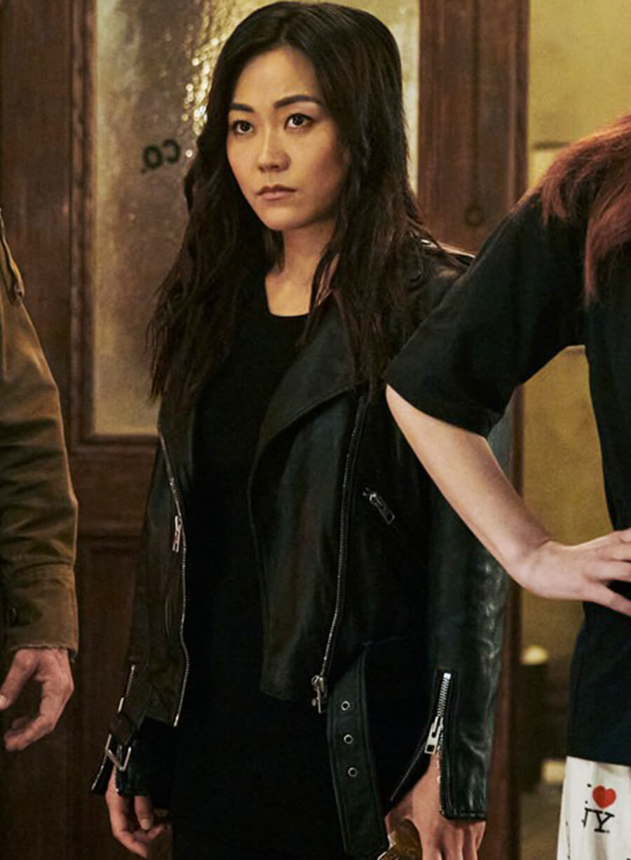 The Boys Kimiko Miyashiro Black Leather Jacket