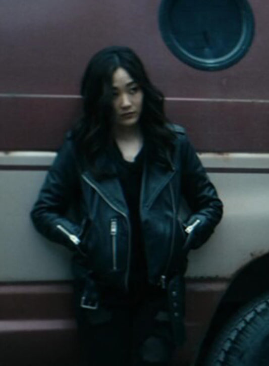 The Boys Kimiko Miyashiro Black Leather Jacket