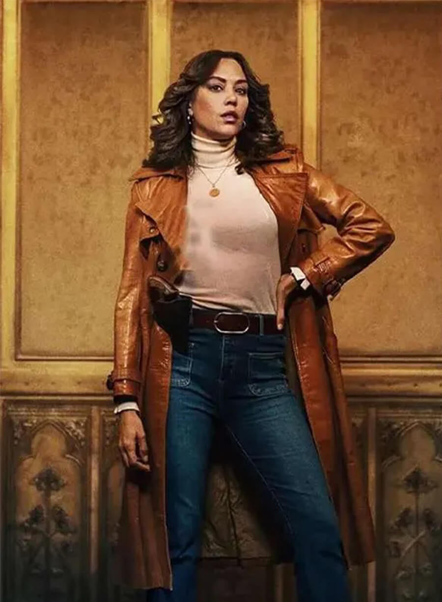 The Continental From the World of John Wick Mishel Prada KD Brown Leather Coat
