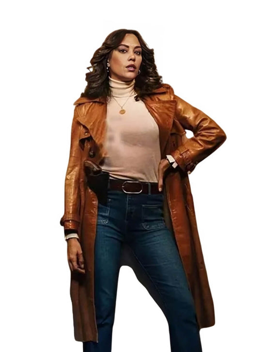 The Continental From the World of John Wick Mishel Prada KD Brown Leather Coat