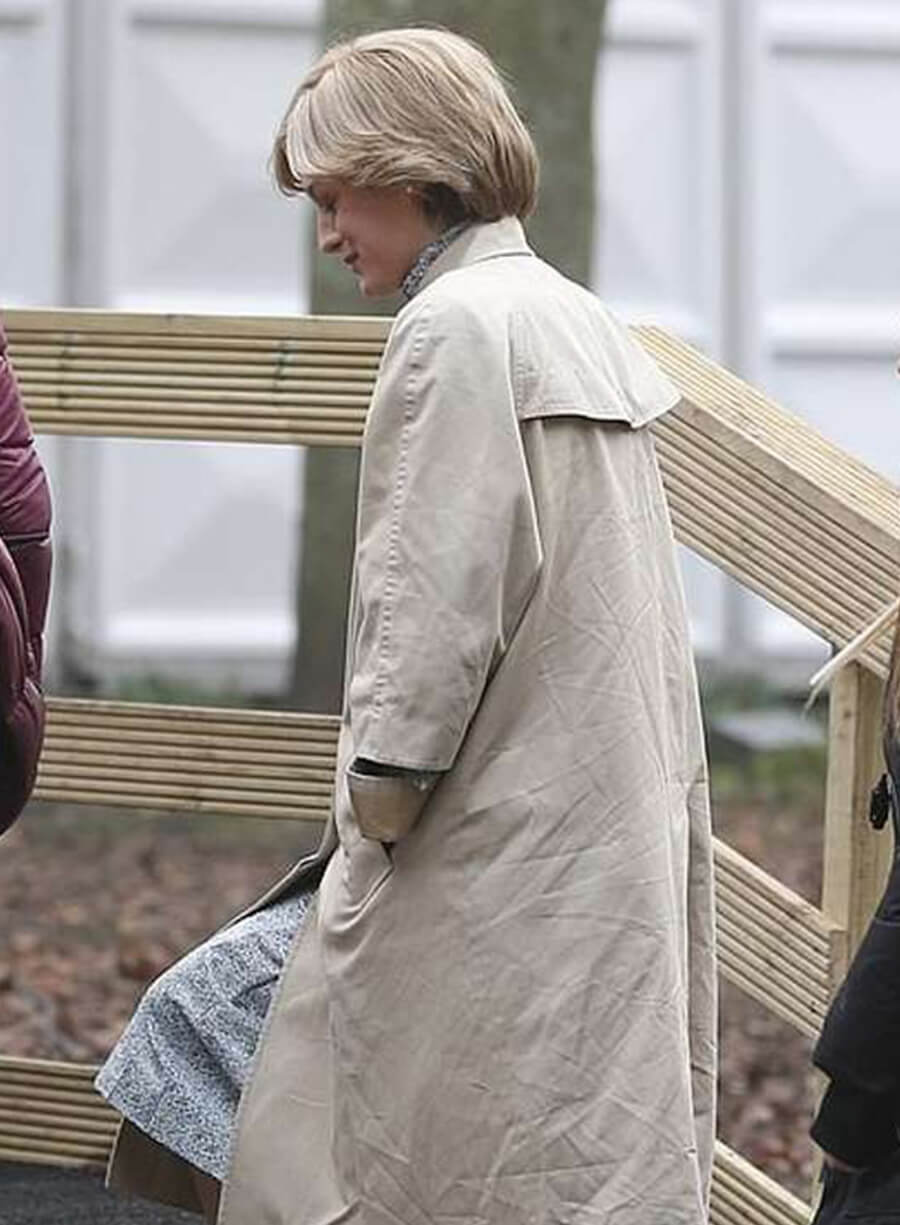 The Crown S04 Princess Diana Beige Trench Coat