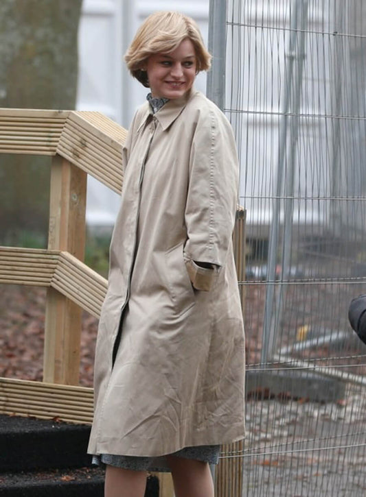 The Crown S04 Princess Diana Beige Trench Coat