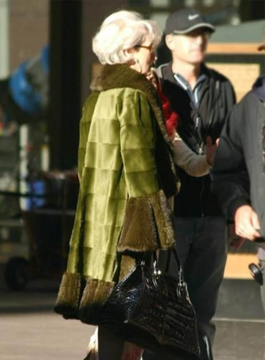 The Devil Wears Prada 2 Meryl Streep Miranda Priestly Green Fur Coat