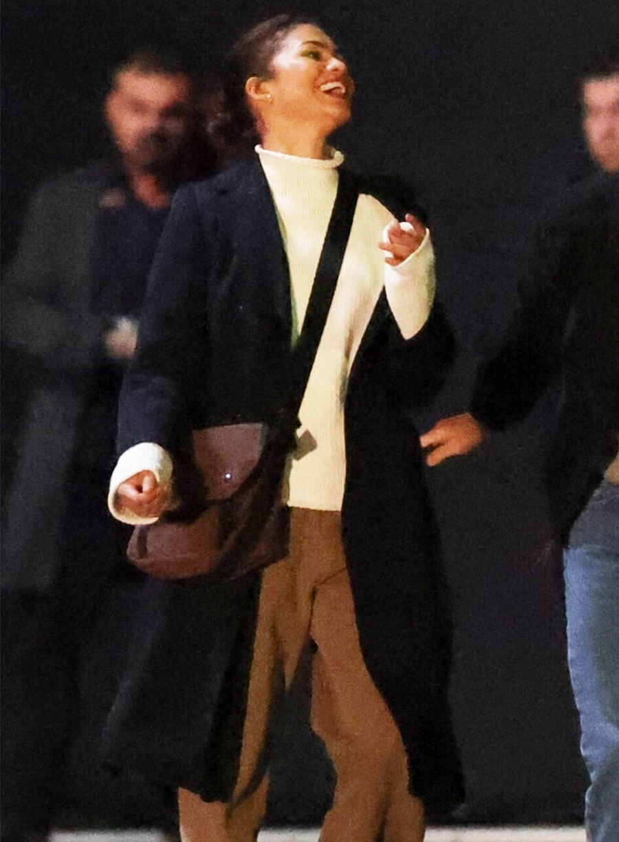 The Drama 2026 Zendaya Emma Harwood Black Coat