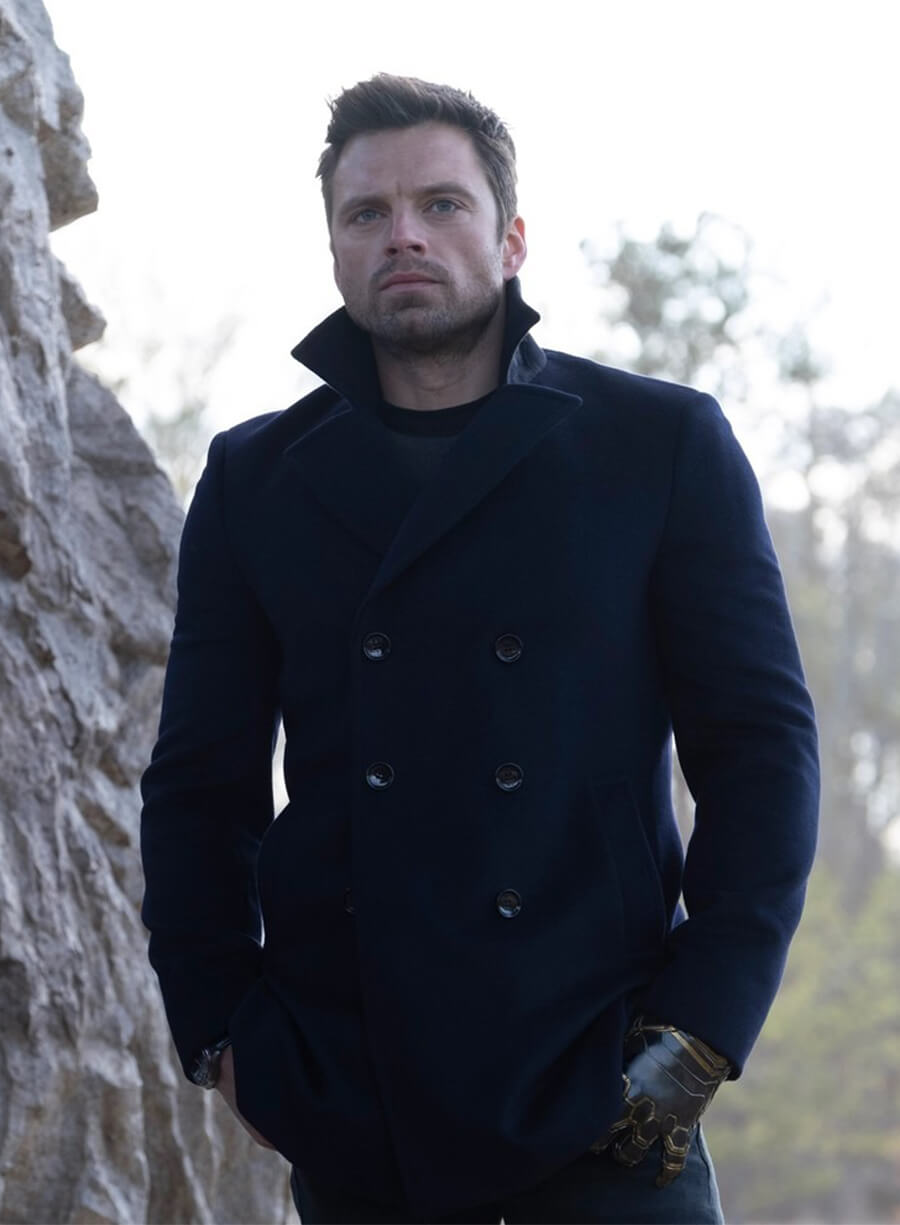 The Falcon and the Winter Soldier Bucky Barnes Wool Peacoat