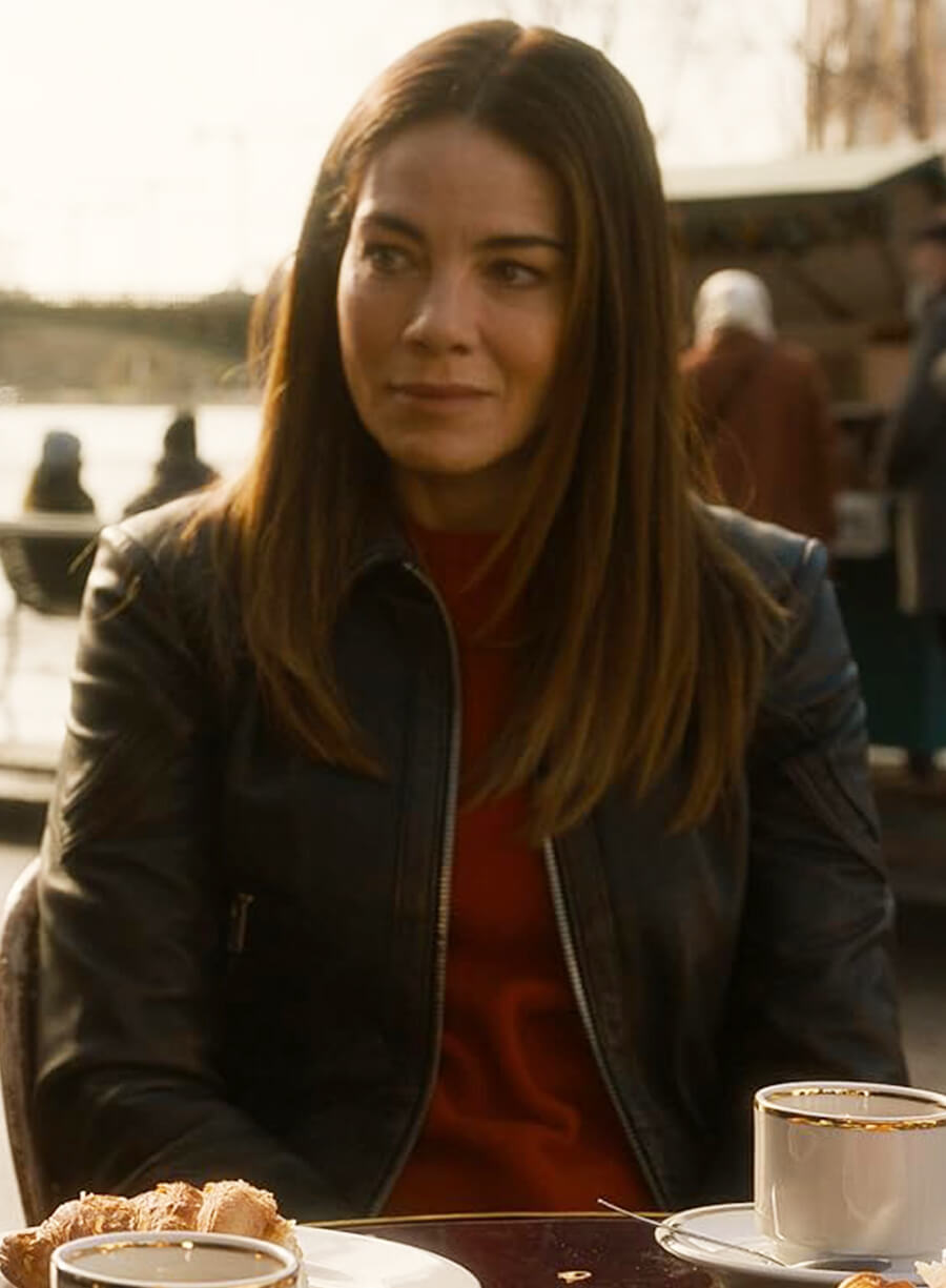The Family Plan 2 Jessica Morgan Black Leather Jacket