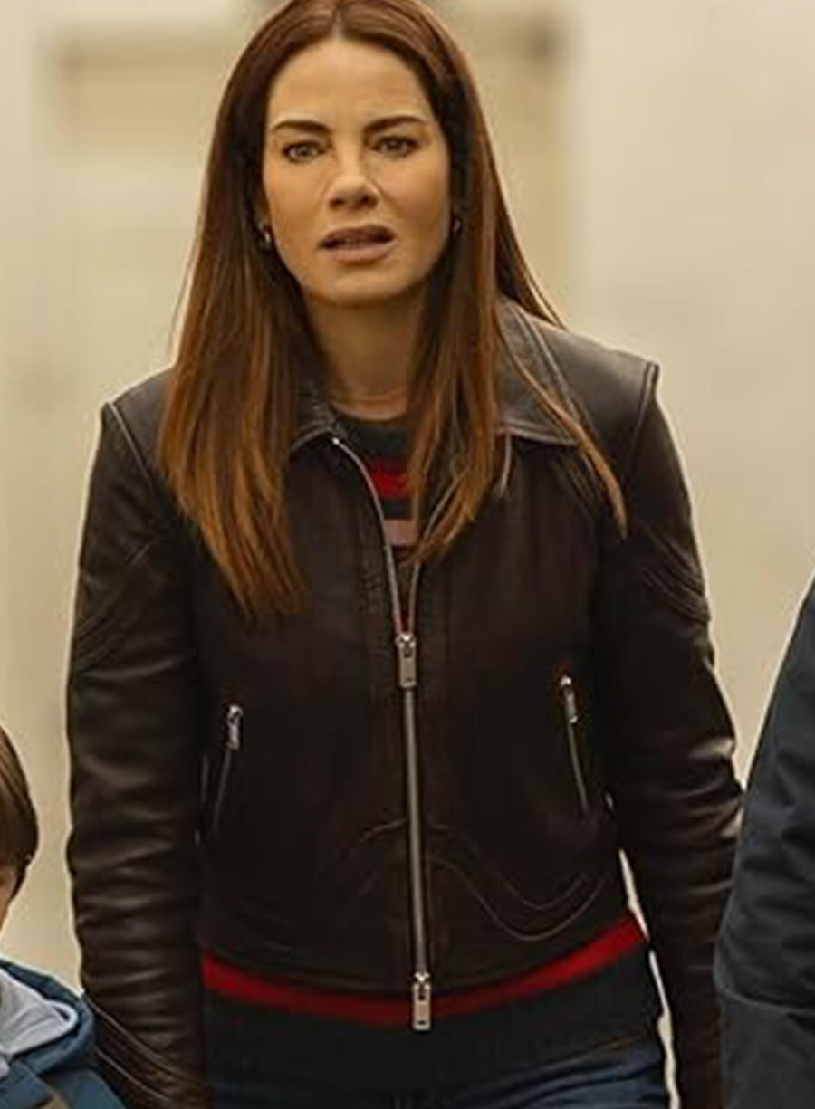 The Family Plan 2 Jessica Morgan Black Leather Jacket