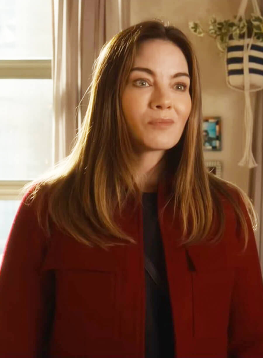 The Family Plan 2 Jessica Morgan Red Jacket