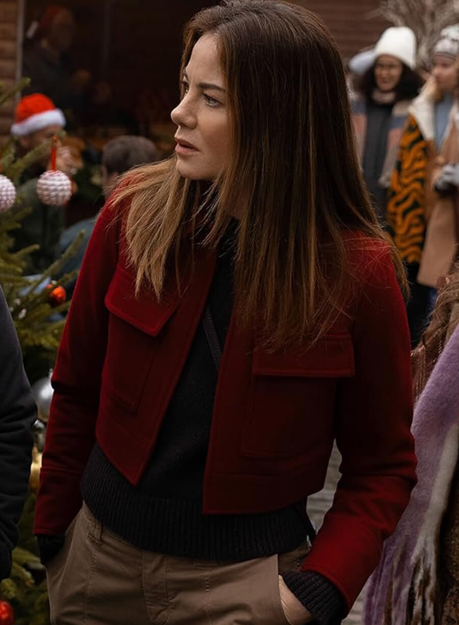The Family Plan 2 Jessica Morgan Red Jacket