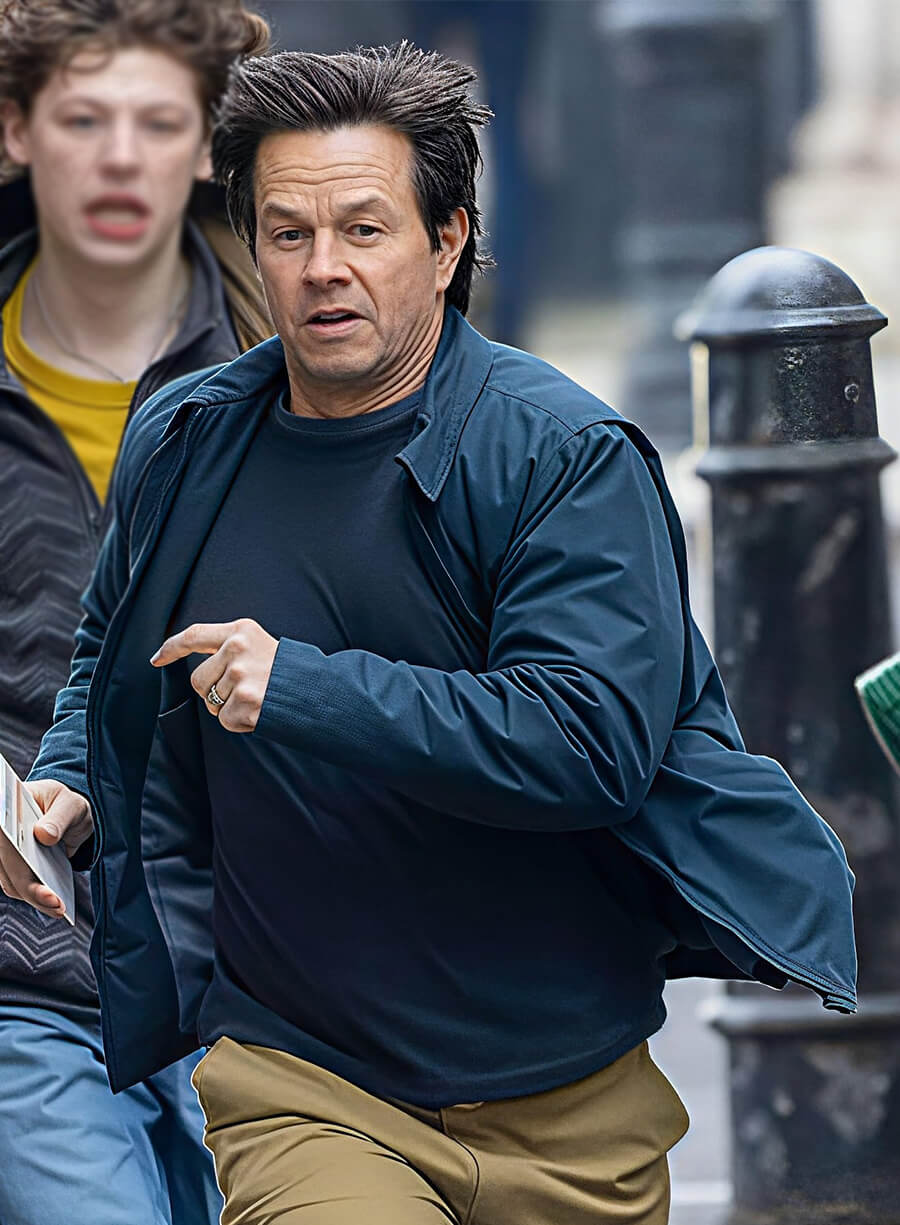 The Family Plan 2 Mark Wahlberg Dan Morgan Blue Jacket