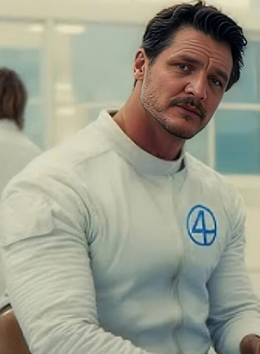 The Fantastic Four First Steps Pedro Pascal Mister Fantastic White Jacket