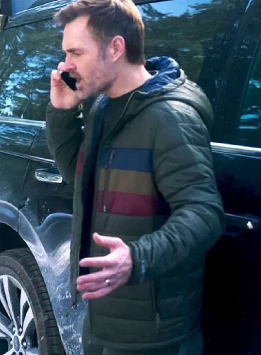 The Four Seasons Will Forte Jack Green Puffer Jacket