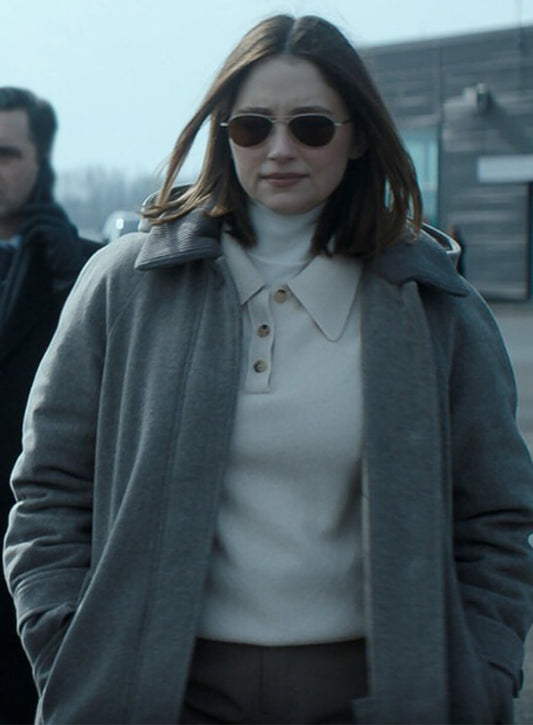 The Last Frontier Sidney Scofield Grey Wool Hooded Coat