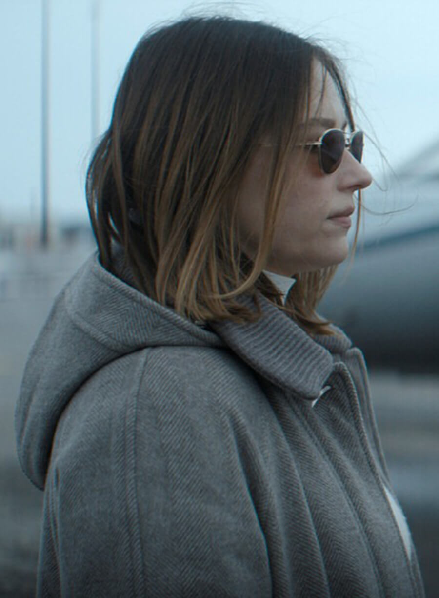 The Last Frontier Sidney Scofield Grey Wool Hooded Coat