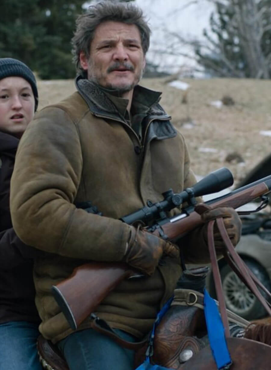 The Last of Us Brown Pedro Pascal Joel Miler Leather Jacket
