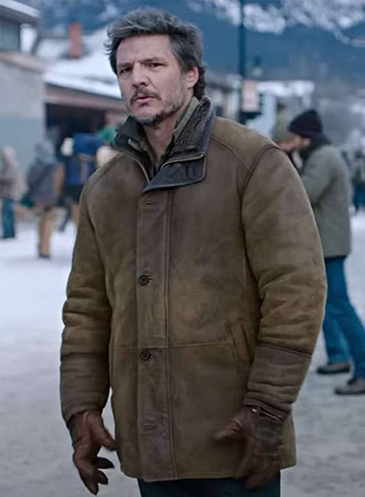 The Last of Us Brown Pedro Pascal Joel Miler Leather Jacket