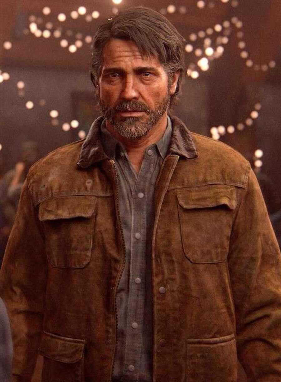 The Last of Us Pedro Pascal Joel Miller Brown Suede Jacket