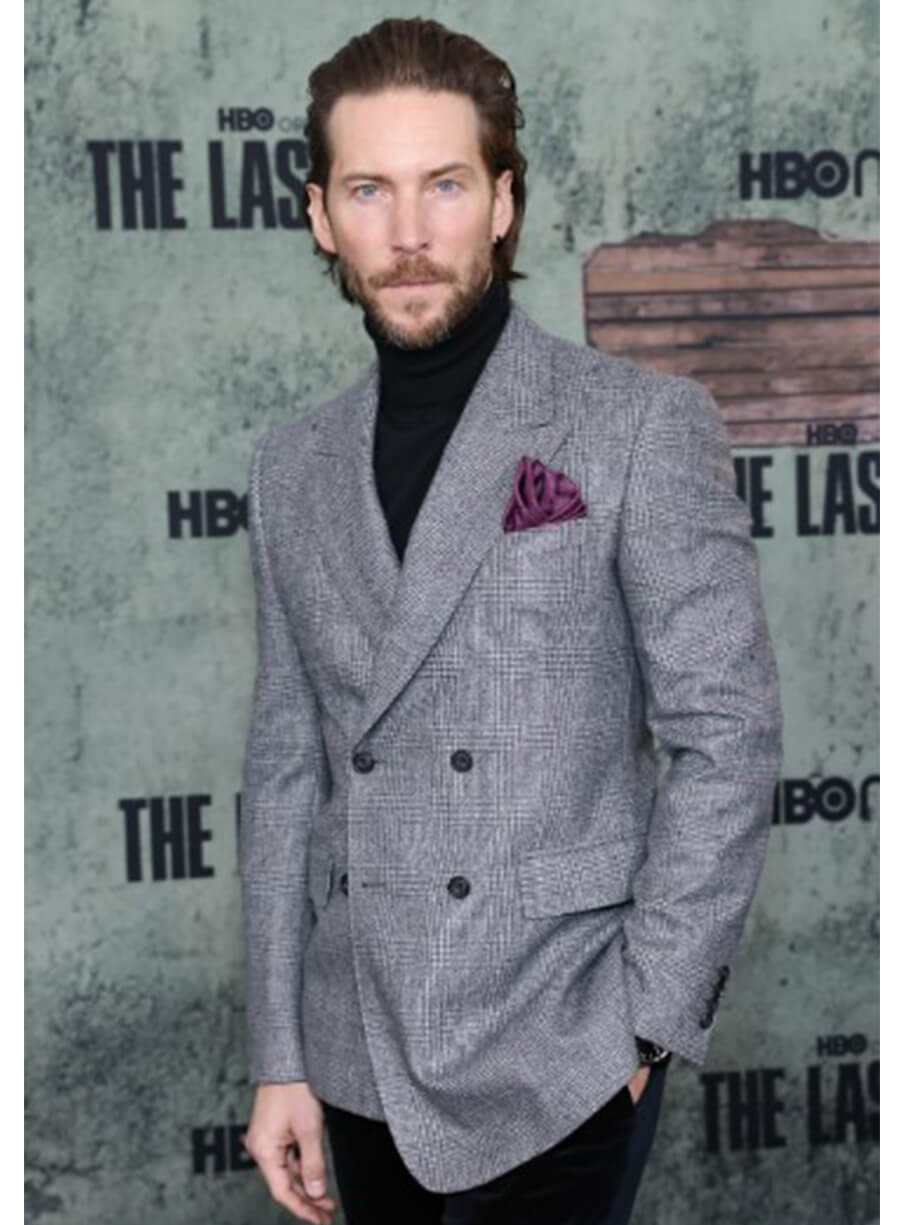 The Last Of Us Premiere Troy Baker Grey Blazer