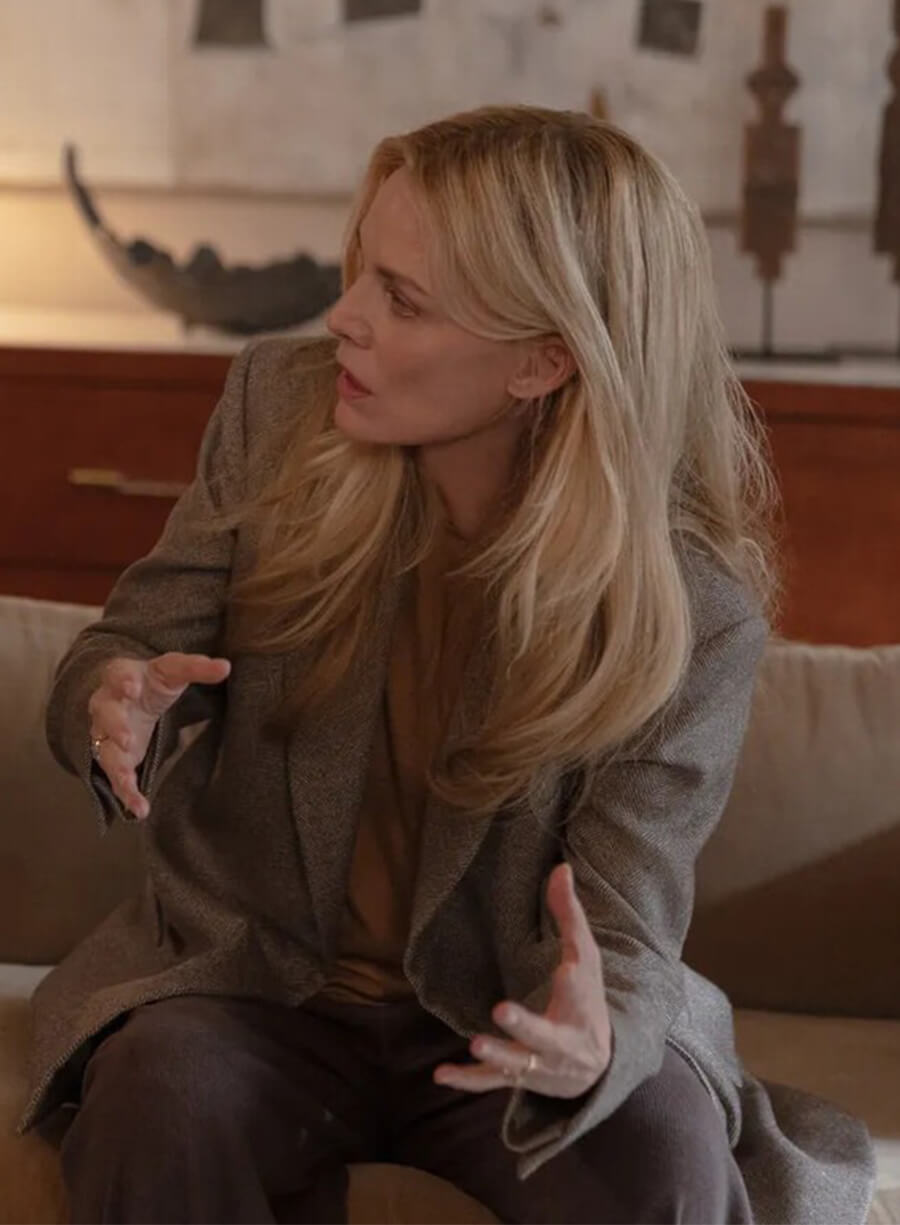 The Madison 2026 Michelle Pfeiffer Stacy Clyburn Grey Coat