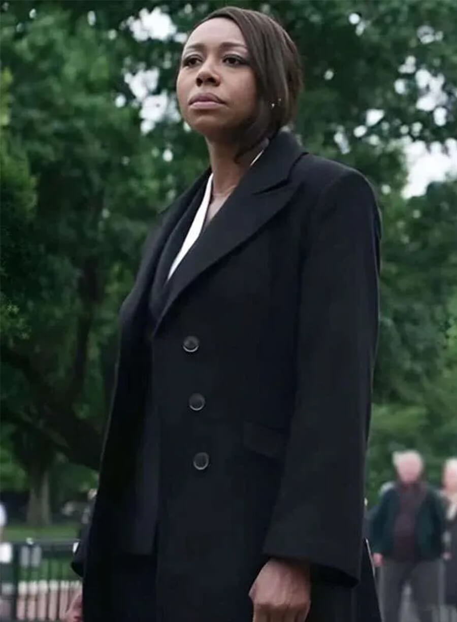The Night Agent S02 Catherine Weaver Black Wool Coat
