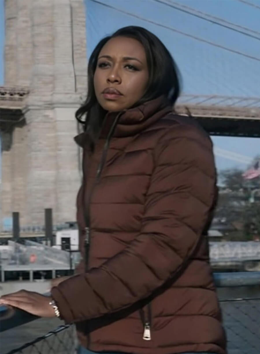 The Night Agent S02 Catherine Weaver Maroon Puffer Jacket